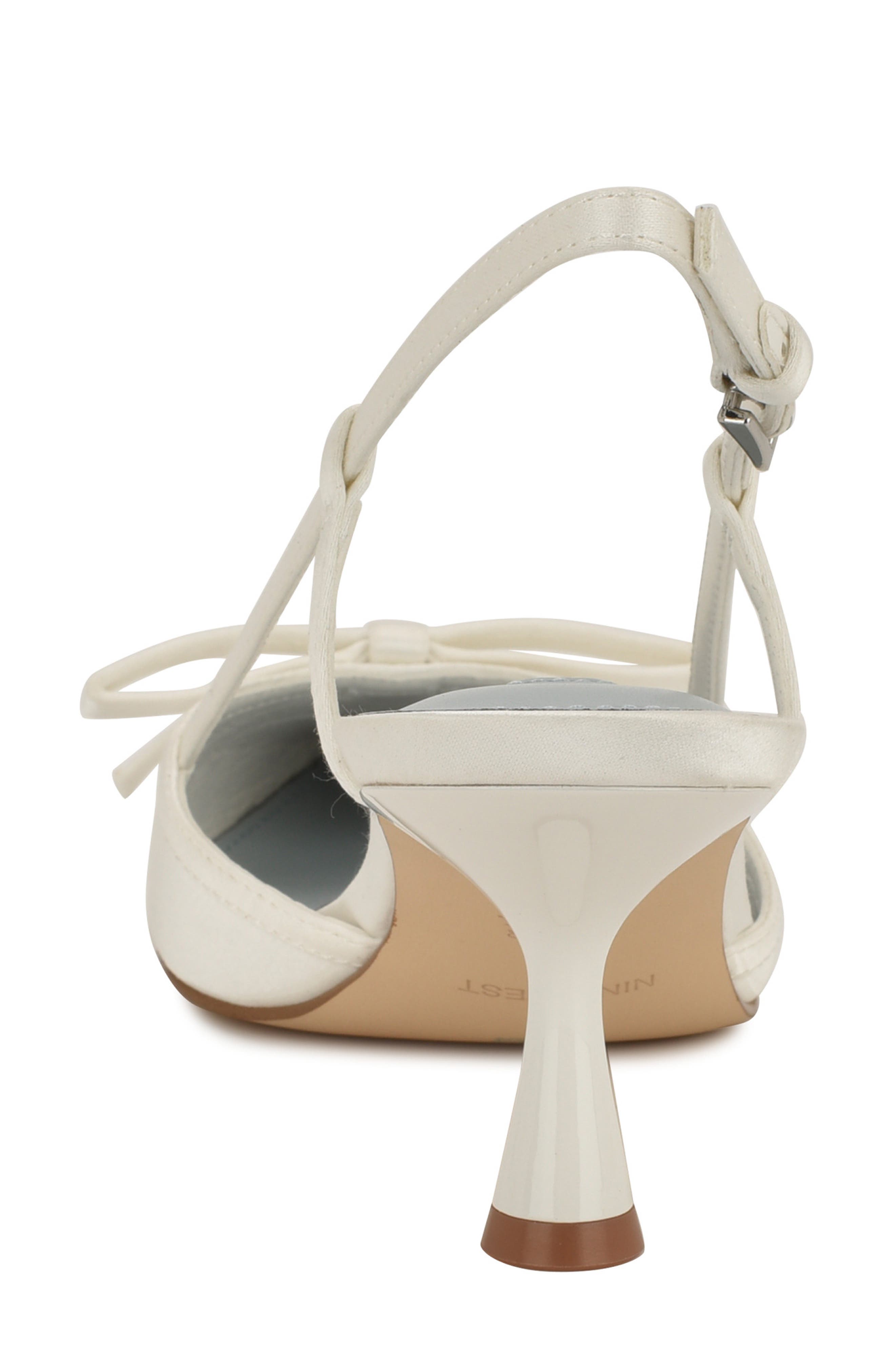 Nine West Reega Slingback Pointed Toe Pump, Alternate, color, White 140