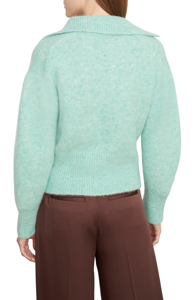 Vince Brushed Collared Sweater, Alternate, color, Fluorite