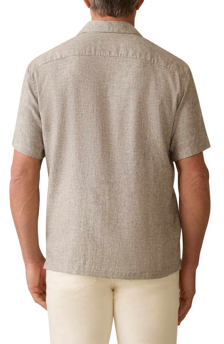 Faherty Breeze Linen BlendCamp Shirt, Alternate, color, Stone Coast