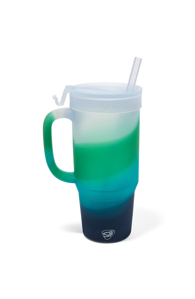 Silipint 32oz Silicone Humbler W/ Lid & Straw, Mountain Air, Main, color, 