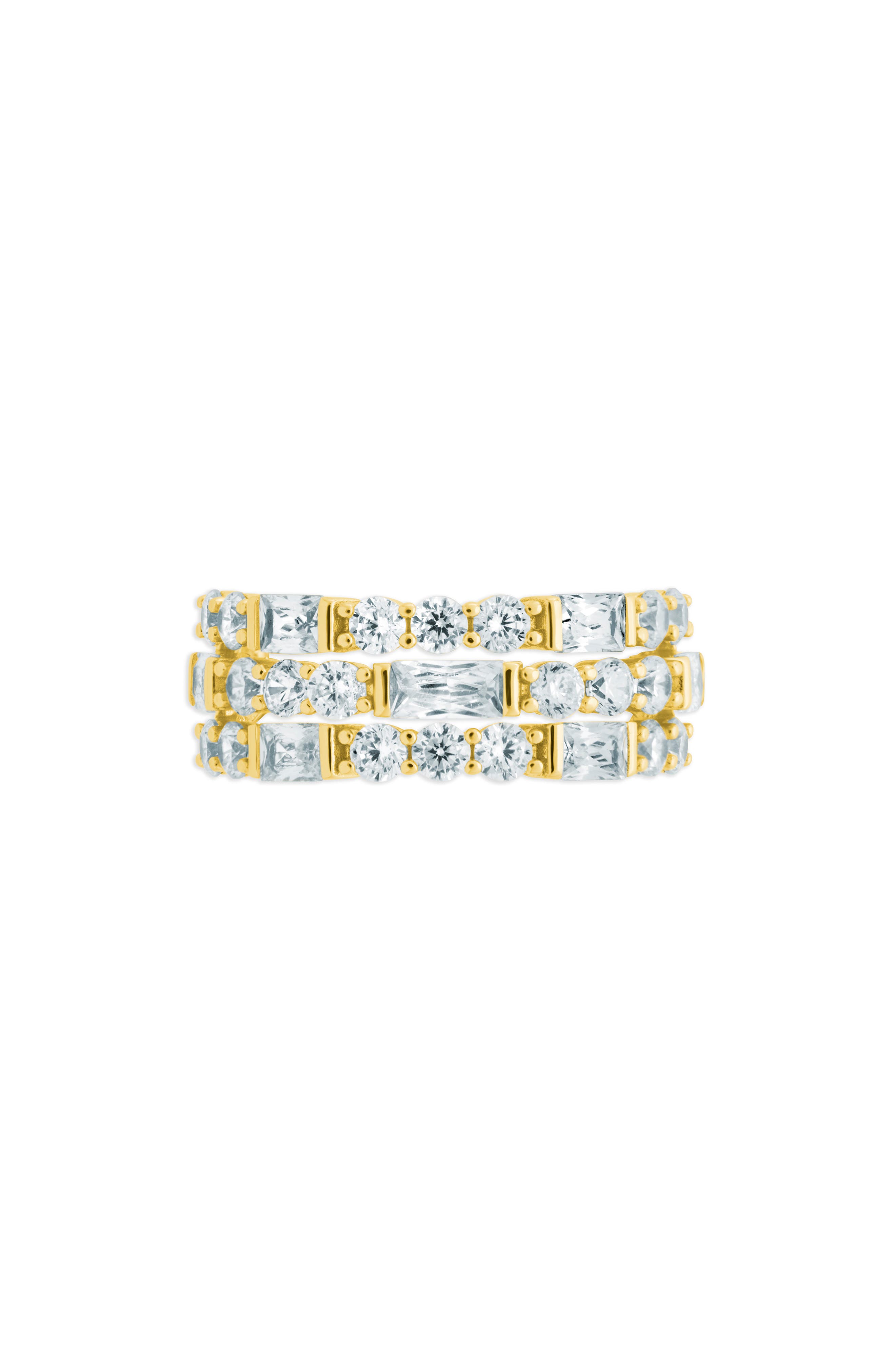 Sterling Forever Kornelia Three Row Eternity Band Ring (Women) | Nordstrom