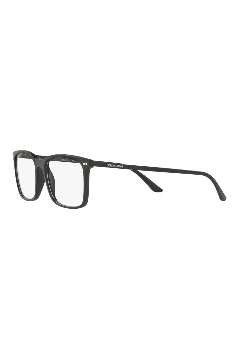 56mm Square Optical Glasses, Alternate, color, MATTE BLACK