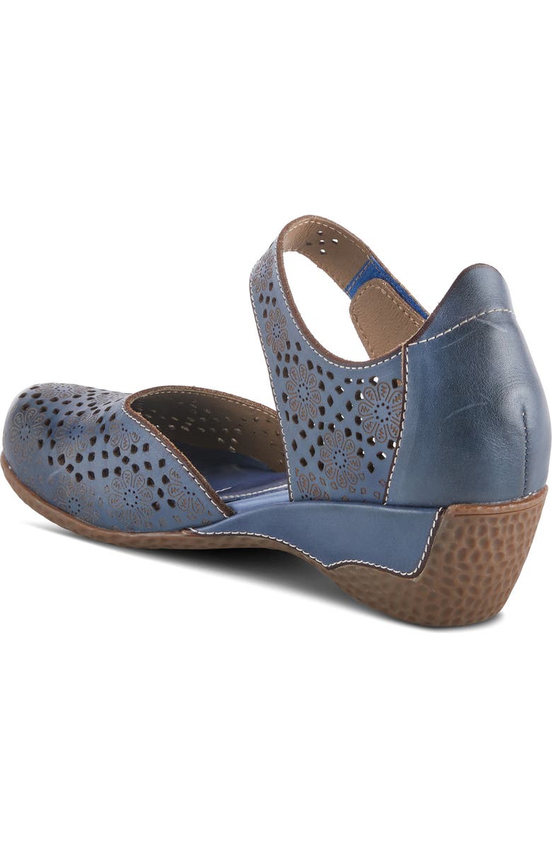 L'Artiste by Spring Step Americana Ankle Strap Clog, Alternate, color, Navy