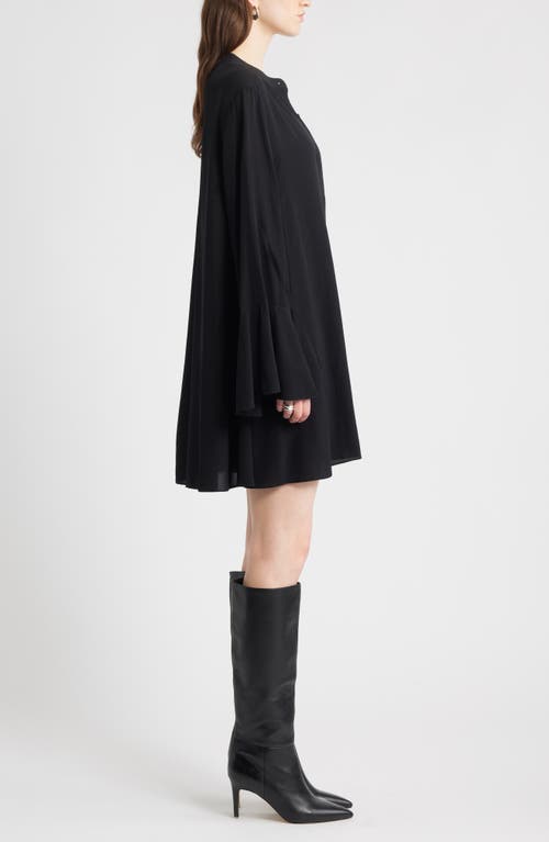 Nordstrom Long Sleeve Minidress In Black