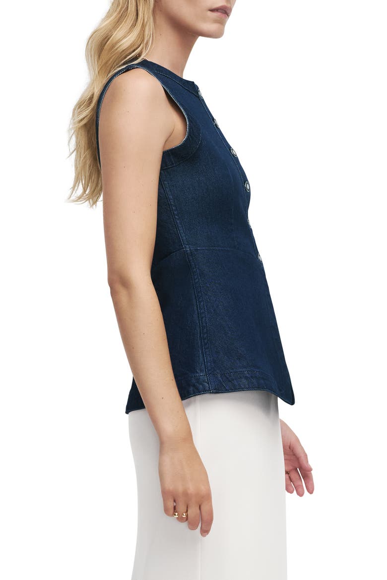The Clocking In Denim Vest, Alternate, color, PEPPER