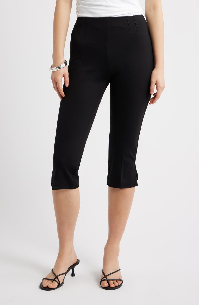 Open Edit Stretch Twill Capri Pants, Main, color, Black