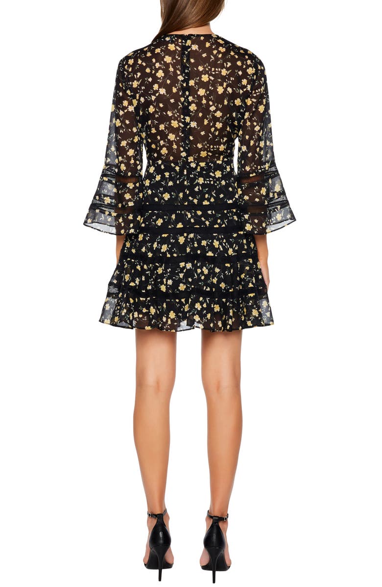 Bardot Poppy Print Minidress, Alternate, color, 