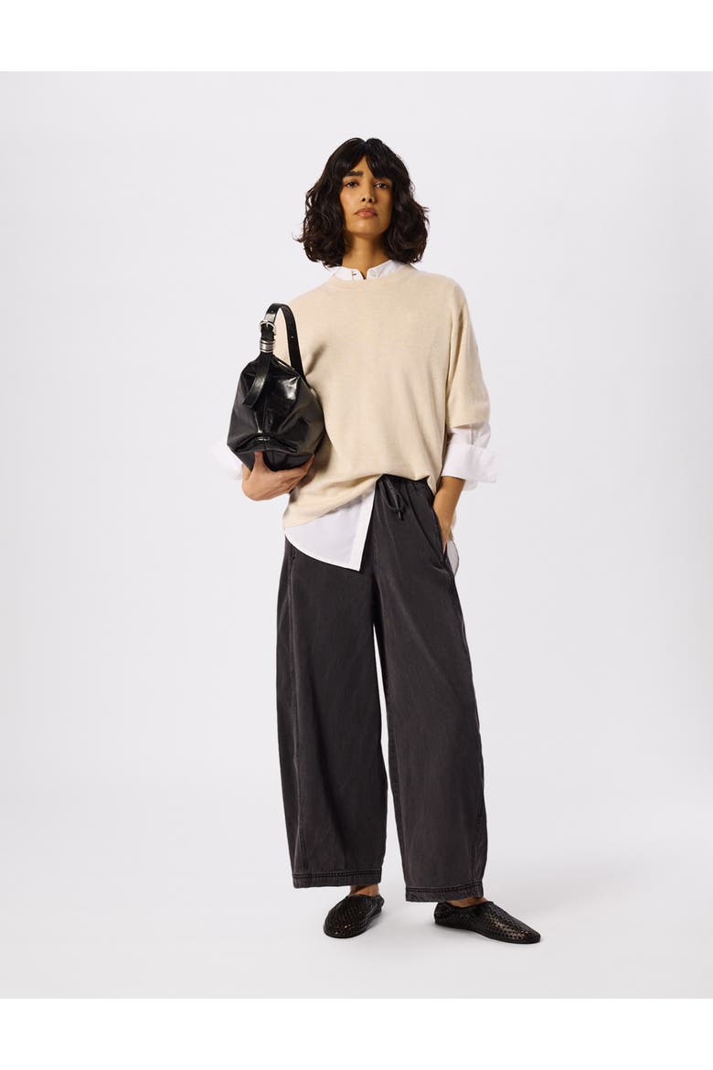 Casual Denim Barrel Trouser, Alternate, color, Washblack
