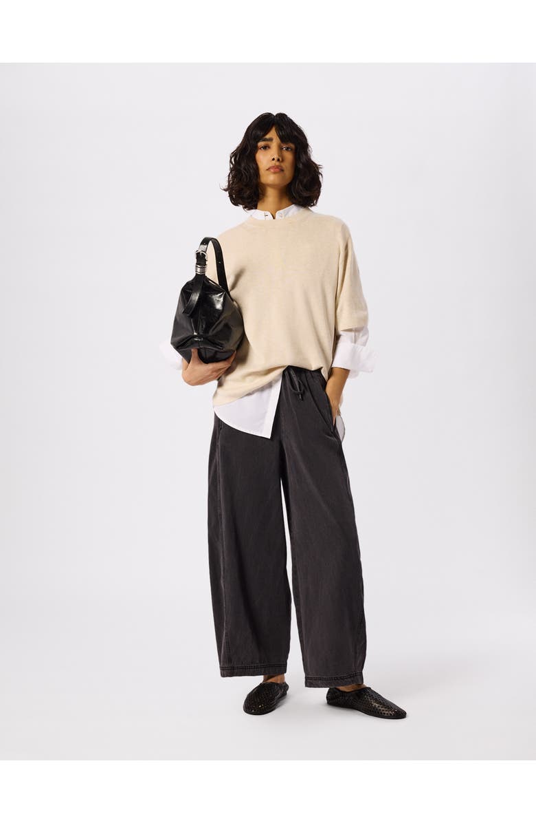 Whistles Casual Denim Barrel Trouser, Alternate, color, Washblack