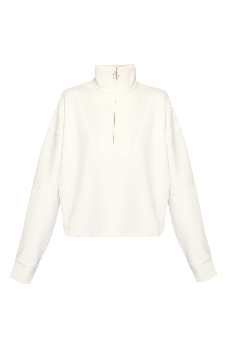 Sweaty Betty Half Zip Fleece Pullover, Alternate, color, Studio Whi