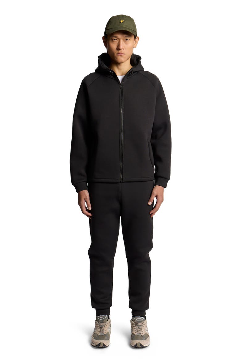 Neoprene Zip Through Hoodie, Main, color, Jet Black