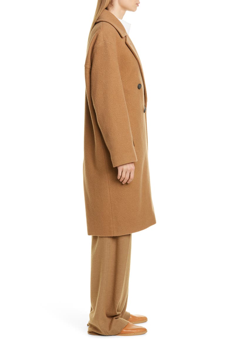 Double Breasted Wool Blend Coat, Alternate, color, AMBRETTE