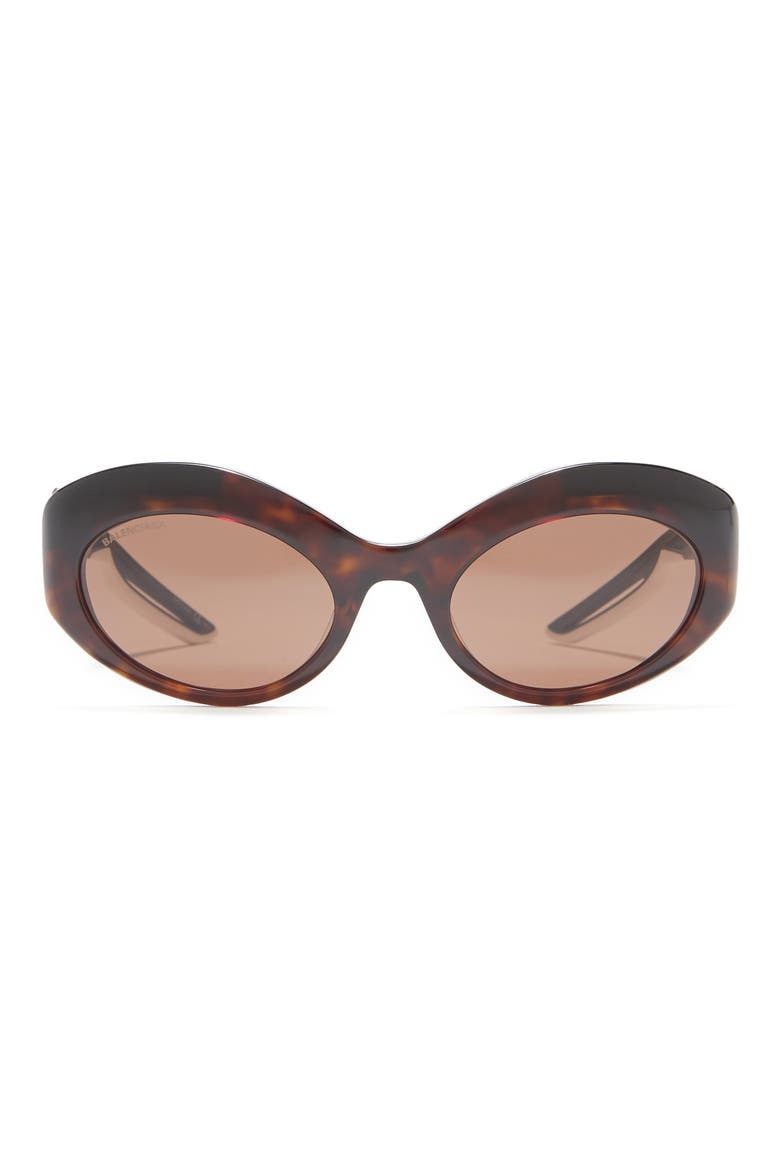 55mm Cat Eye Sunglasses, Main, color, HAVANA BLACK BROWN