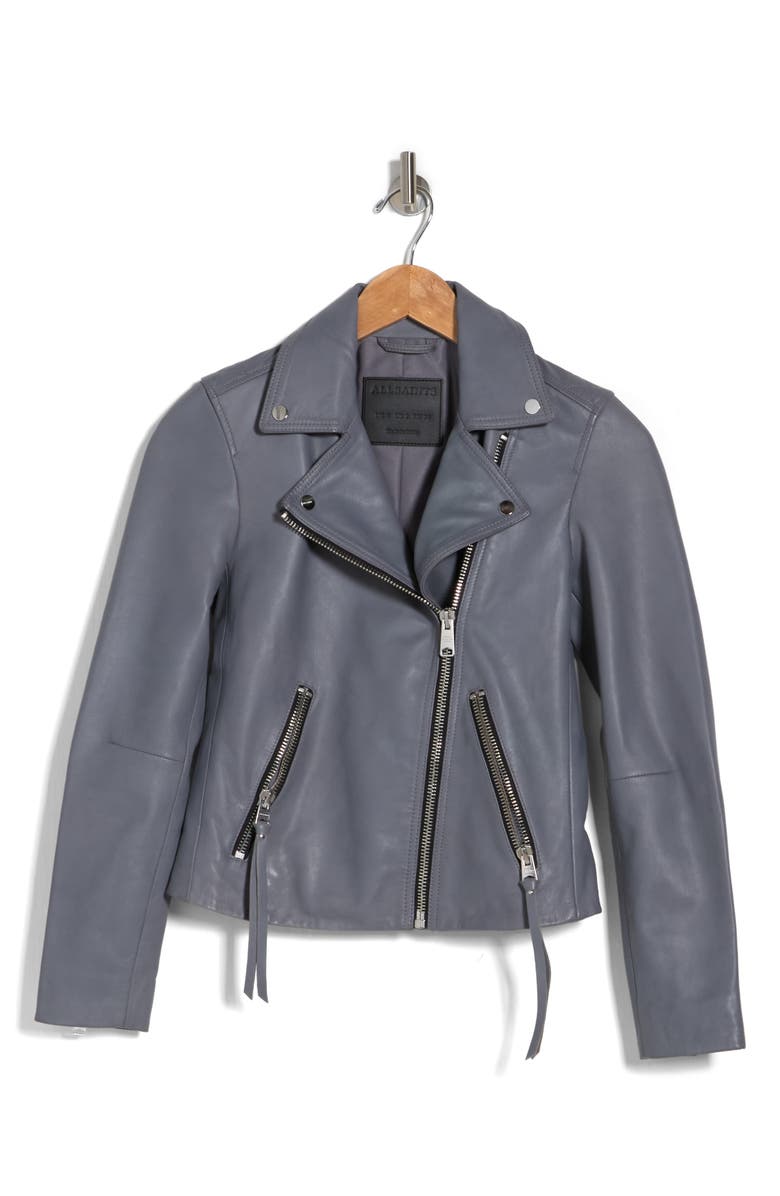 AllSaints Dalby Leather Biker Jacket, Alternate, color,
