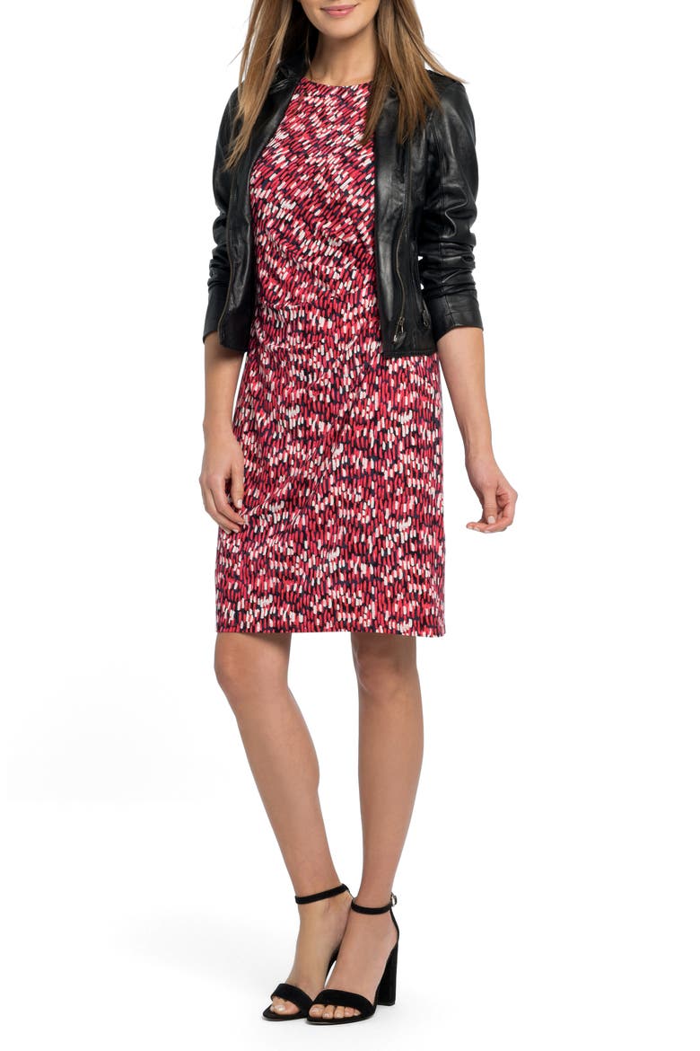 Bright Burst Twist Jersey Dress, Alternate, color, PINK MULTI