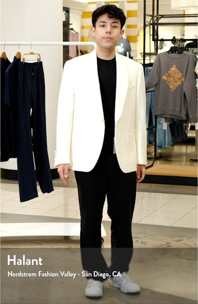 Ethan Trim Fit Solid Wool Dinner Jacket, sales video thumbnail