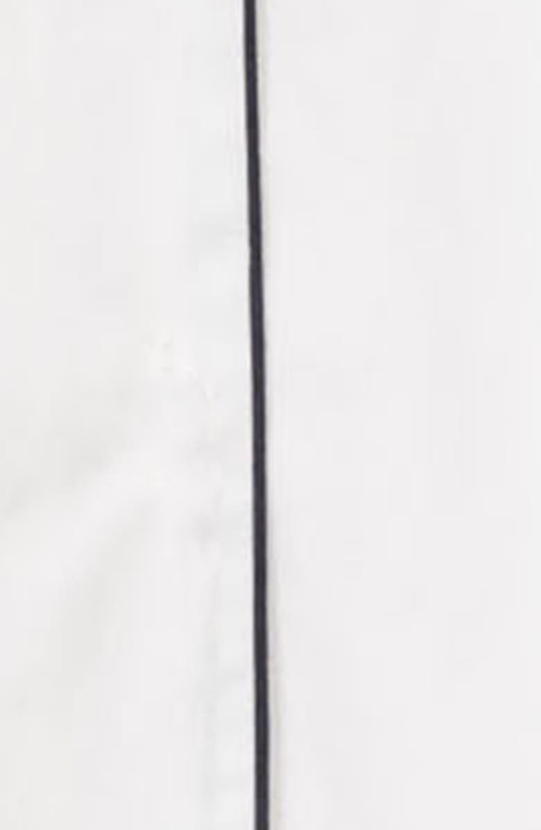 Petite Plume Contrast Piping Pajamas, Alternate, color, White