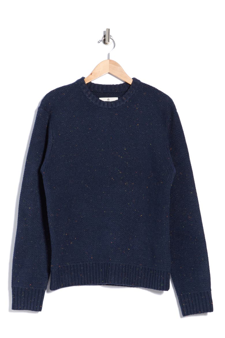 Grandview Donegal Crewneck Sweater, Alternate, color, NAVY BLAZER