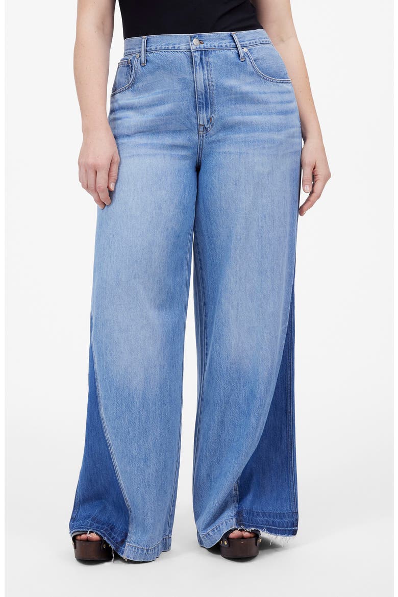 Wide Sweep Jeans: Airy Denim Edition, Alternate, color, PARSON WASH