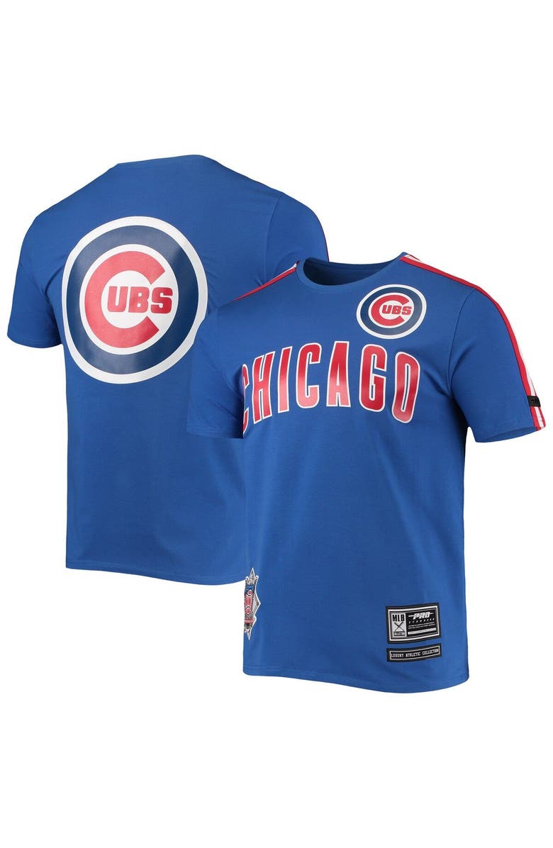 PRO STANDARD Men's Pro Standard Royal/ Chicago Cubs Taping T-Shirt, Alternate, color, 