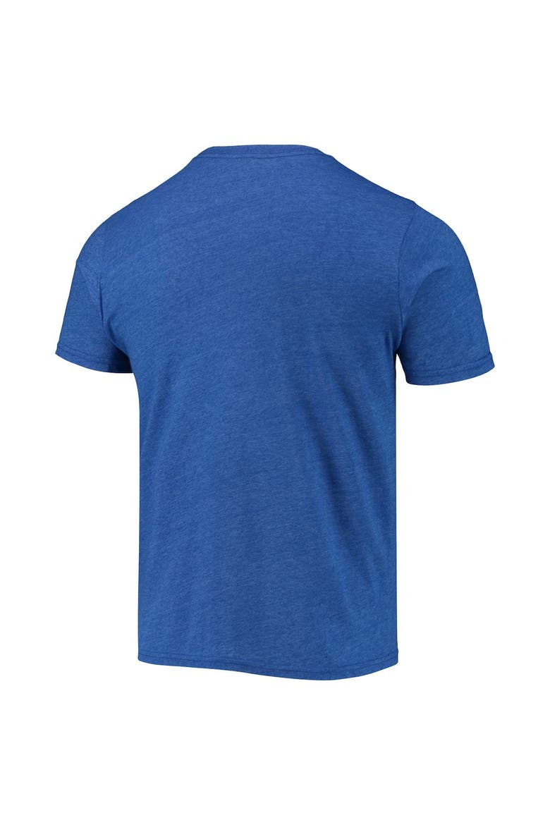 Men's Fanatics Branded Heathered Royal Buffalo Bills Field Goal Pocket Tri-Blend T-Shirt, Alternate, color, Heather Royal