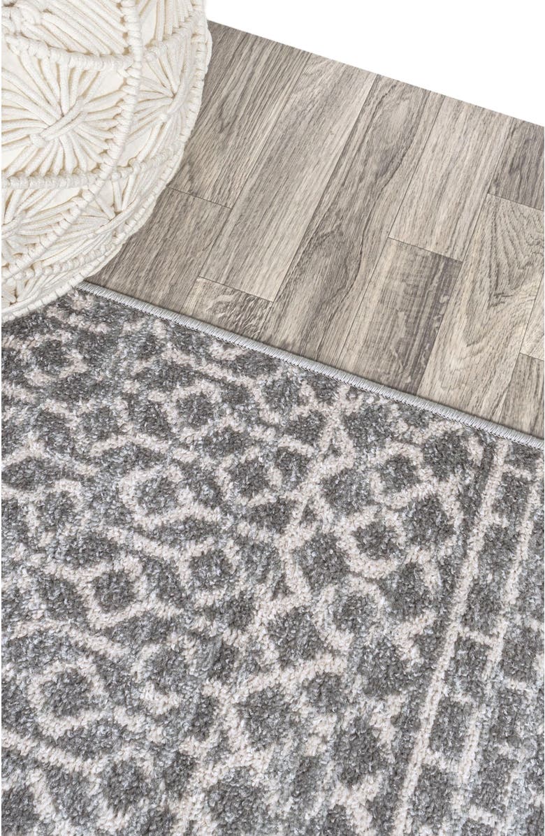 JONATHAN Y Arta Moroccan Vintage Geometric Area Rug, Alternate, color, Gray/Cream