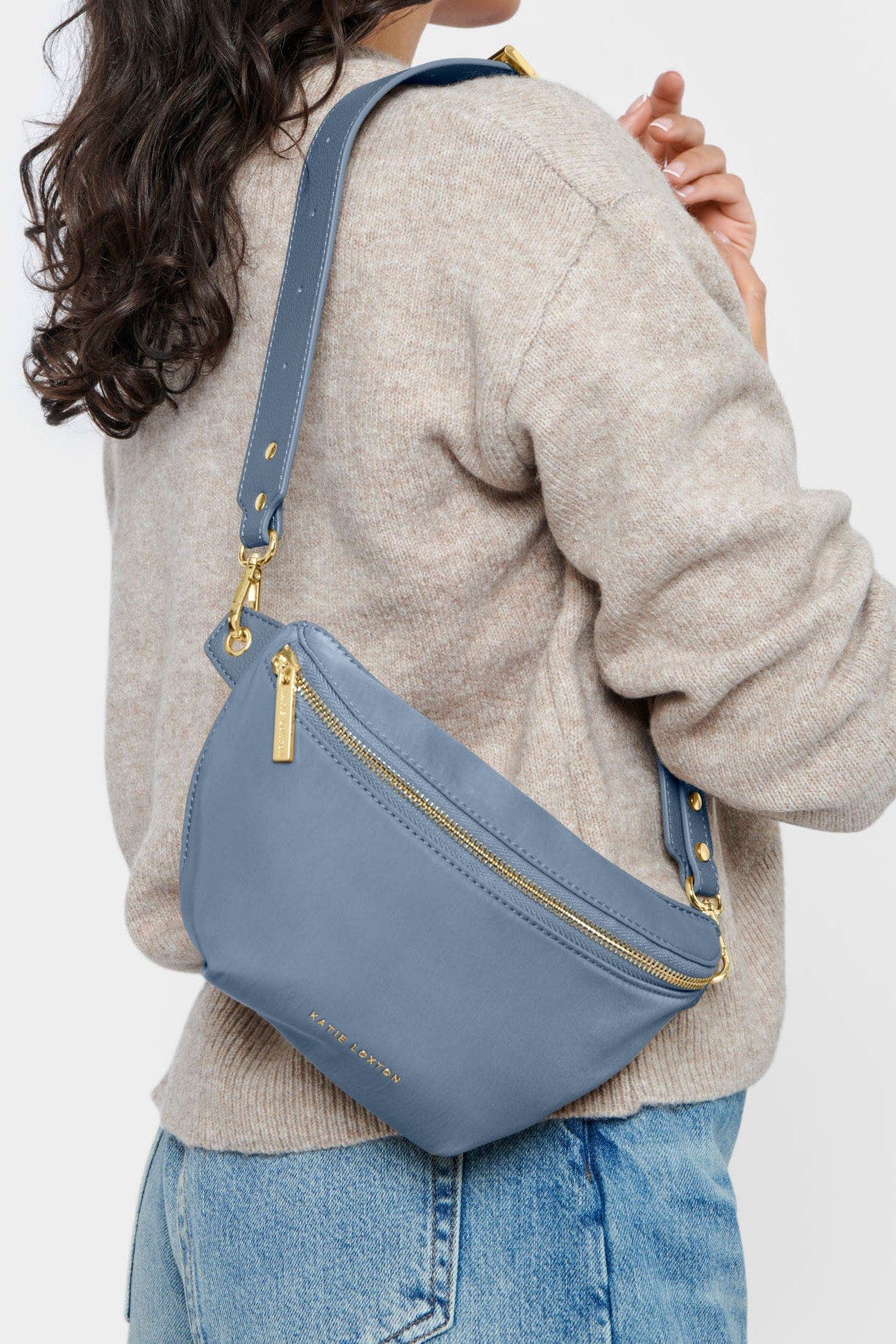 Katie Loxton Nylon-Luxe Belt Bag, Alternate, color, Blue Skye