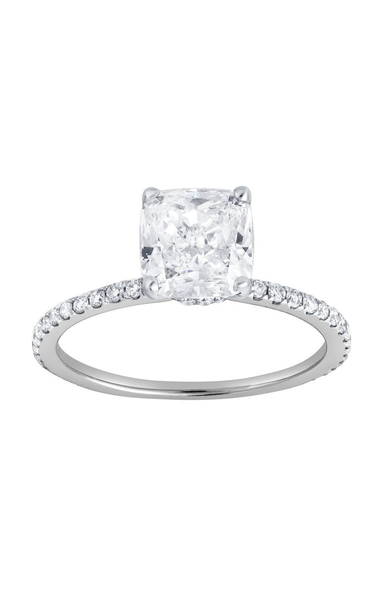 LuvMyJewelry Adeline 2.3 Ct Cushion Lab Grown Diamond Engagement Ring, Main, color, 14K White Gold