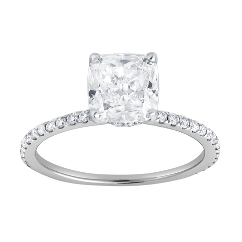 Adeline 14K Gold 2.90 Ct Cushion Lab Grown Diamond Engagement Ring