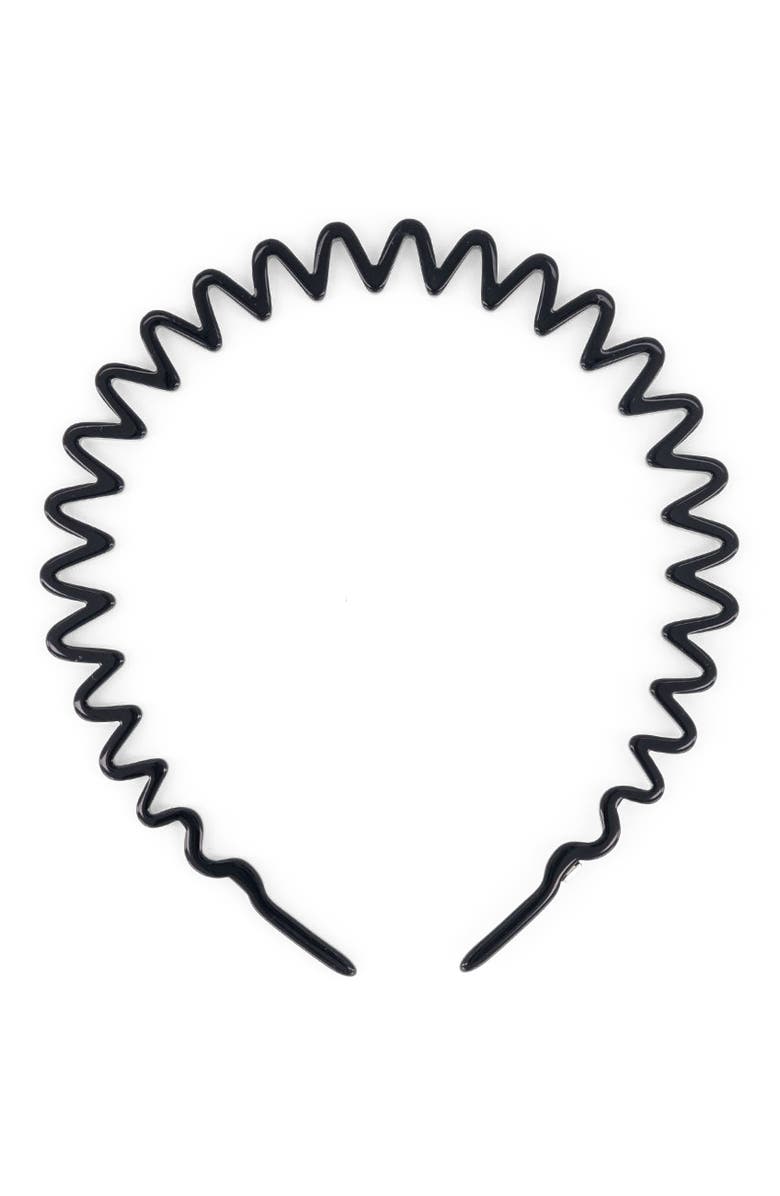 Alexandre de Paris Alesia Acetate Headband, Main, color, Black