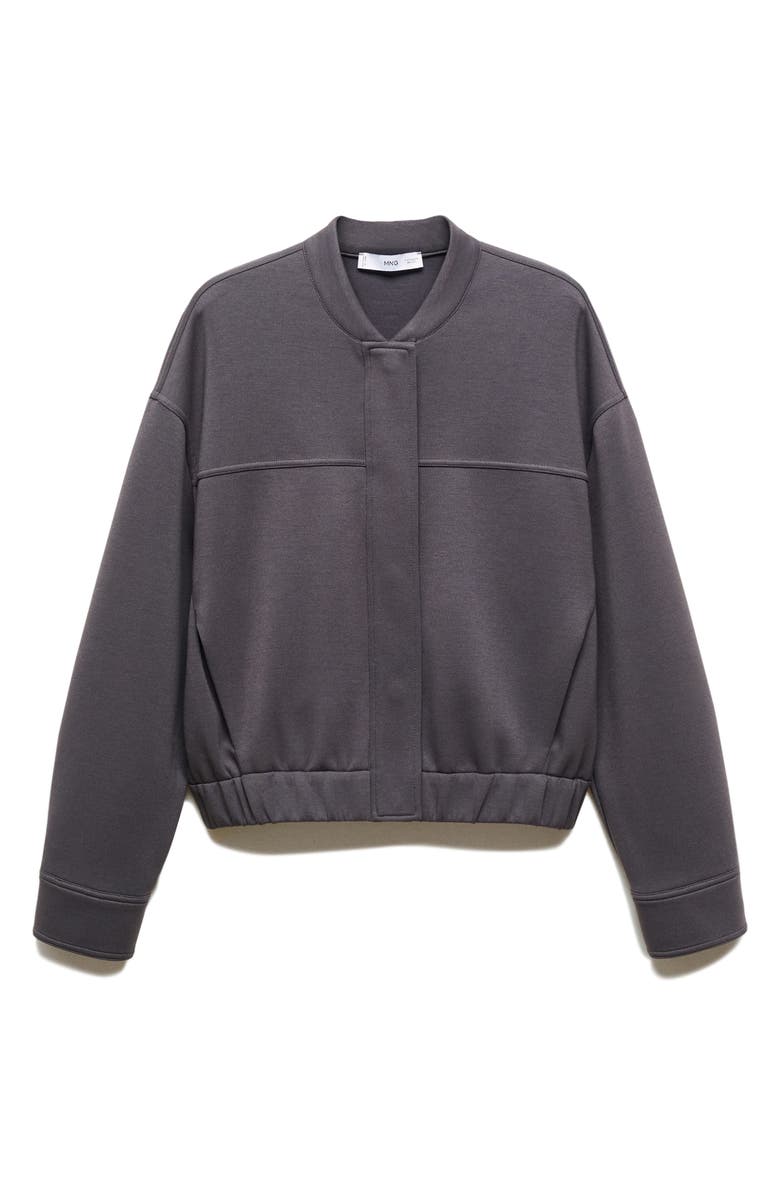 MANGO Seamed Knit Bomber Jacket, Alternate, color, 