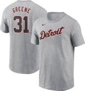 Nike Men's Nike Riley Greene Gray Detroit Tigers Fuse Name & Number T-Shirt
