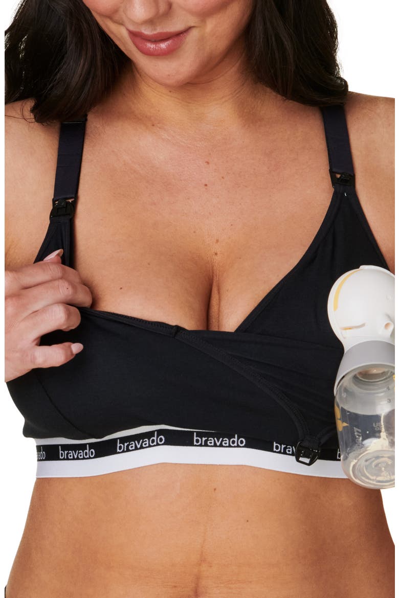 Original Organic Cotton Blend Pumping & Nursing Bra, Alternate, color, BLACK