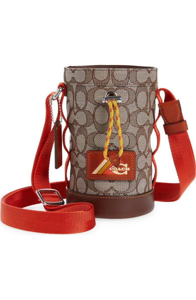 COACH Utility Logo Jacquard Crossbody Messenger Bag, Main, color,