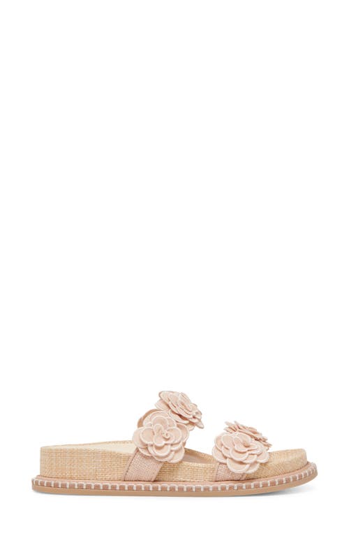 Dolce Vita Sherla Two-strap Platform Sandal In Praline Raffia