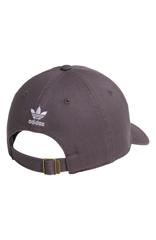 Adidas Originals Relaxed Cotton Baseball Cap In Purple