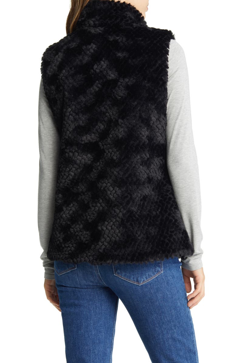 Gallery Reversible Water Resistant Vest with Removable Hood, Alternate, color, Black