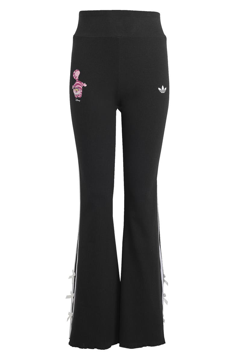 adidas x Disney Alice in Wonderland Kids' High Waist Rib Flare Leggings, Main, color, Black/ White