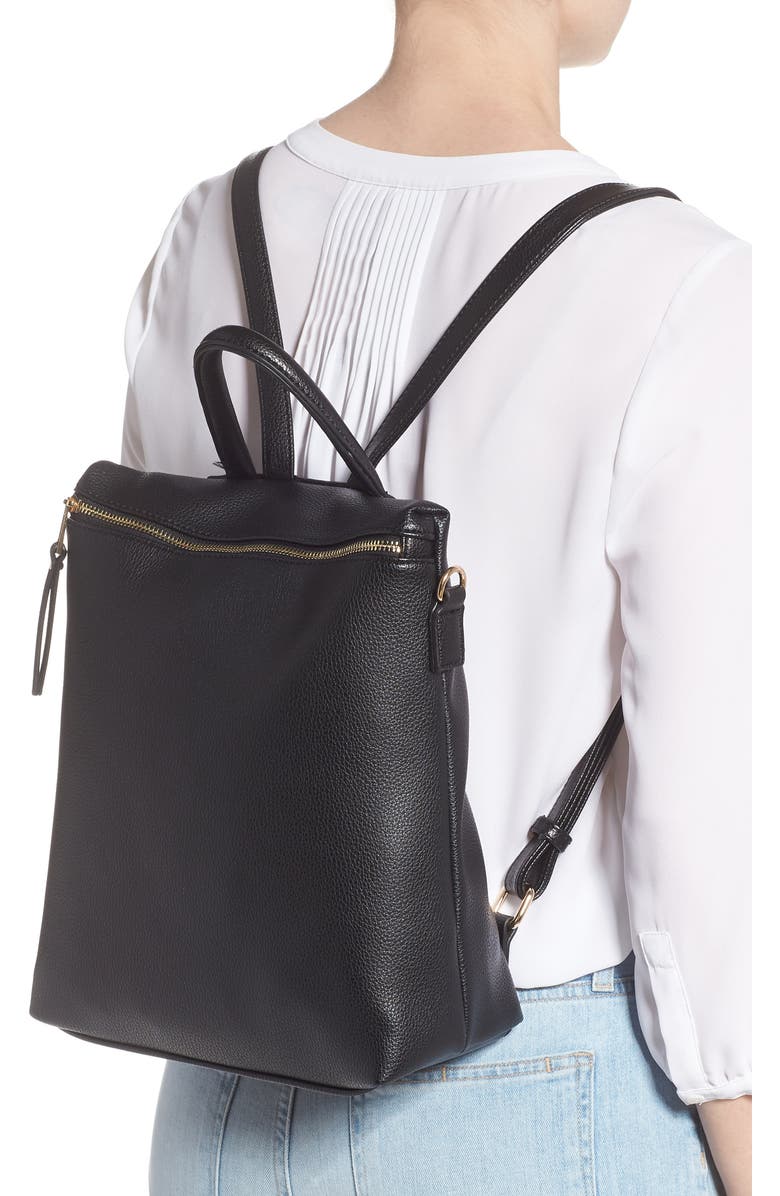 BP. Square Faux Leather Backpack, Alternate, color,