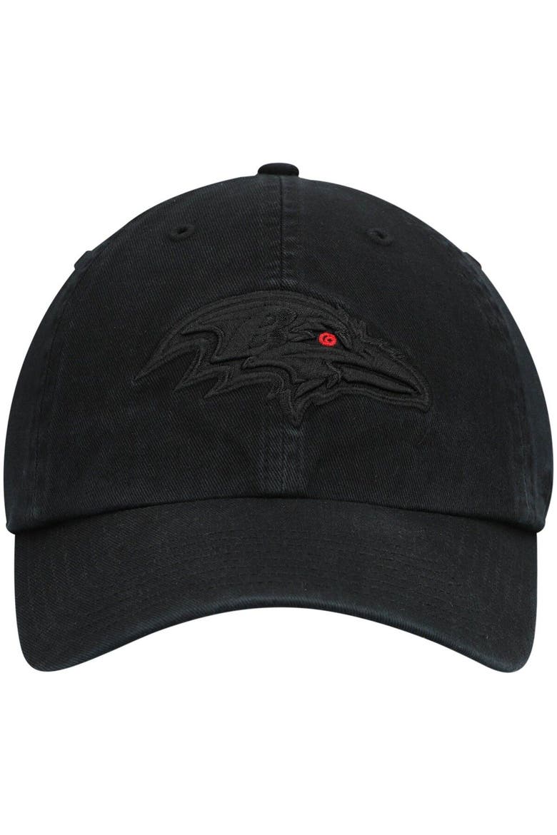 Men's '47 Black Baltimore Ravens Team Tonal Clean Up Adjustable Hat, Alternate, color, Black