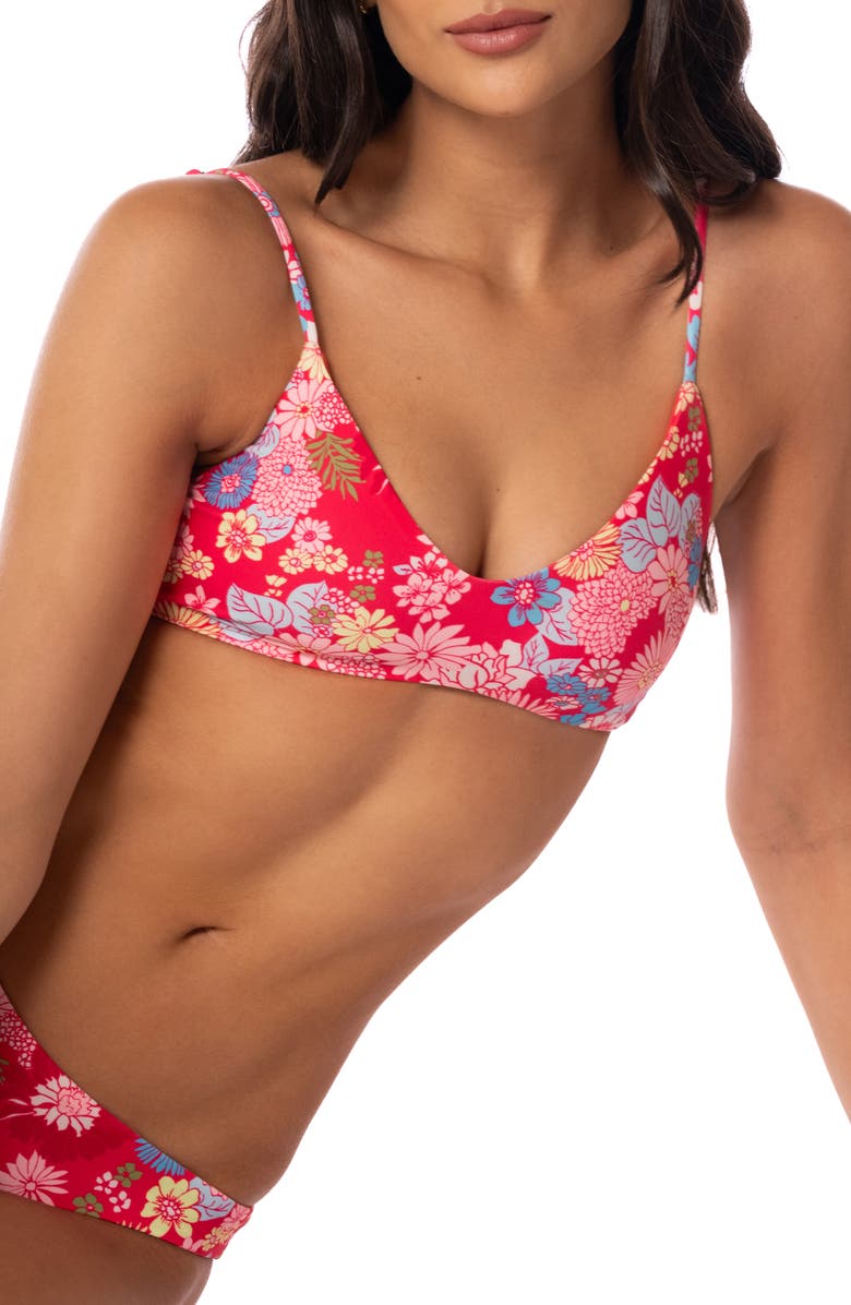 Maaji Flirt Reversible Bikini Bottoms, Alternate, color, Open Pink