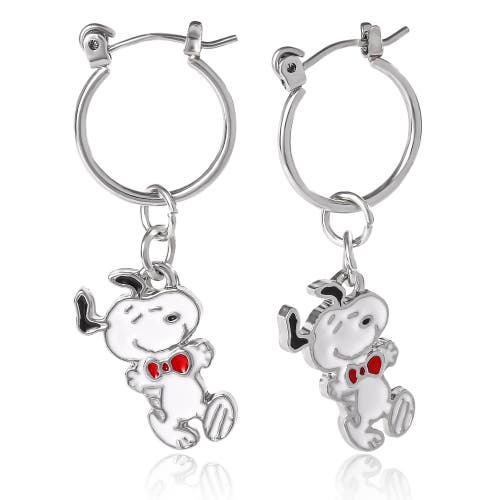 Peanuts Snoopy Enamel 6 Piece Earring Set, Studs And Hoops In Multi