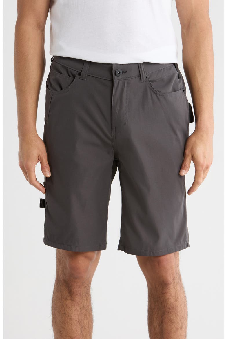 Water Resistant Technical Carpenter Shorts, Main, color, CHARCOAL