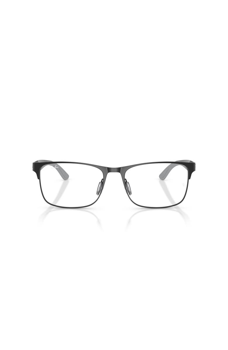Ray-Ban 55mm Rectangle optical glasses, Alternate, color, Black