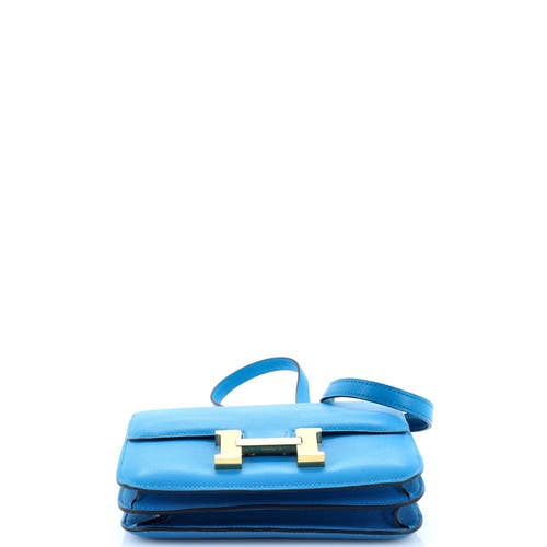 Pre-owned Hermes Hermes Constance Bag Evercolor 18 In Blue