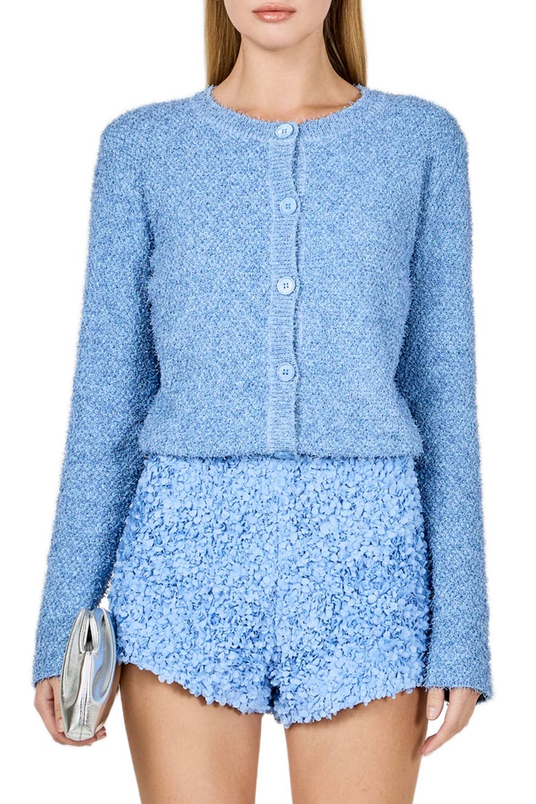 Button Front Cardigan, Main, color, BLUE