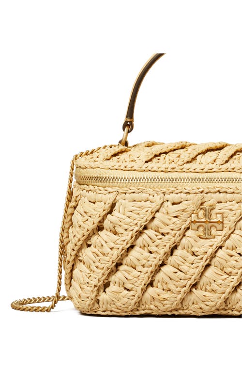 Tory Burch Kira Crochet Raffia Vanity Case