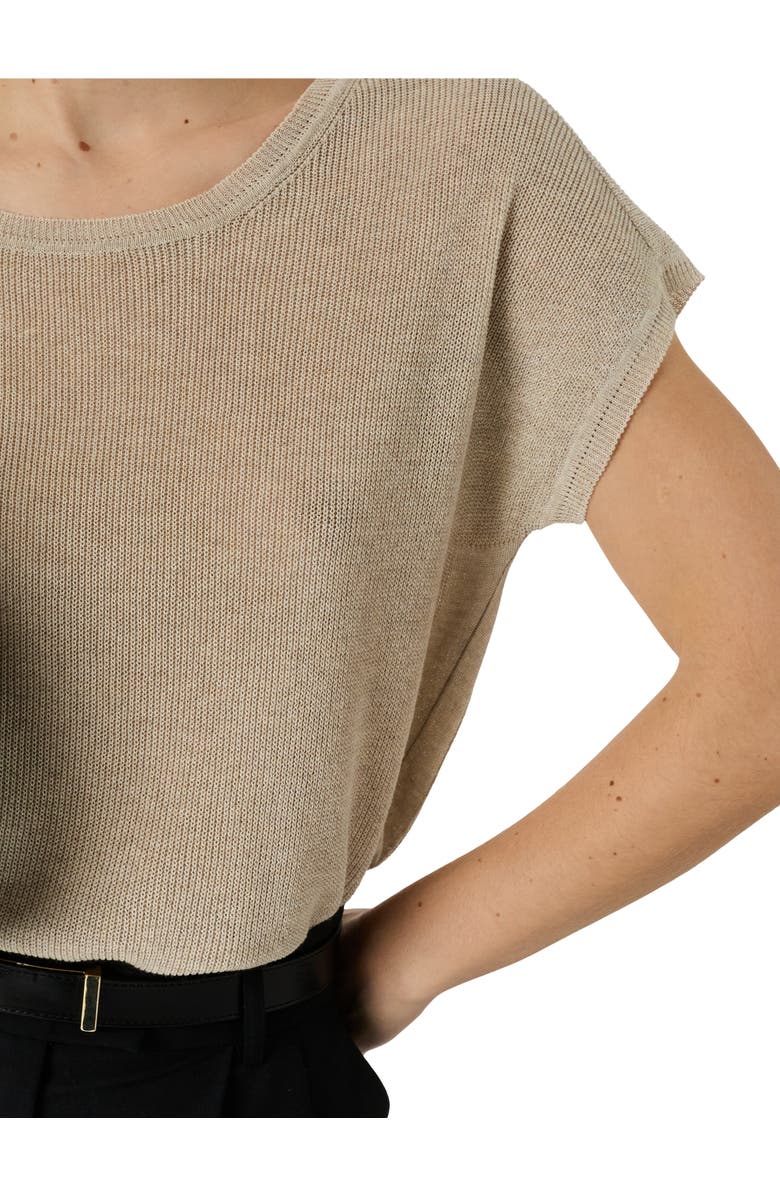 GERARD DAREL Lixia Short Sleeve Sweater, Alternate, color, Natural