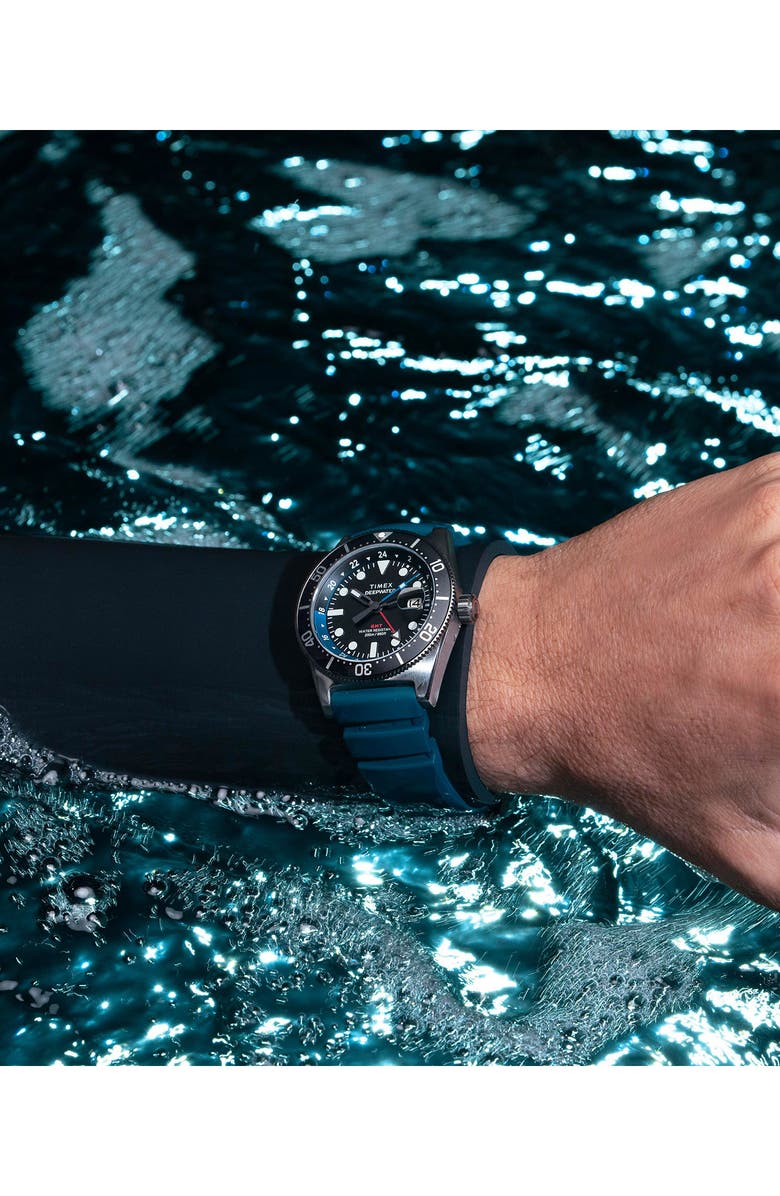 Timex<sup>®</sup> Deepwater Reef Synthetic Strap Watch, 41mm, Alternate, color, Blue