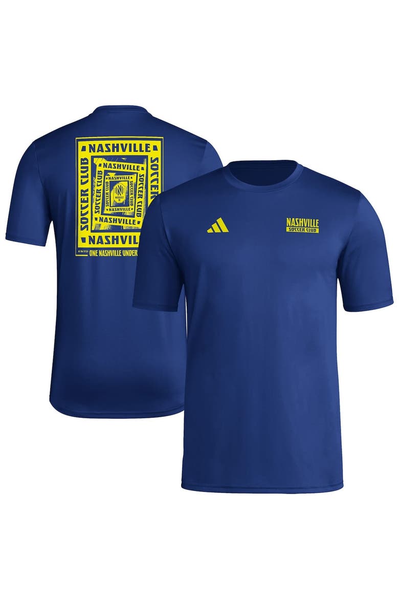 Men's adidas Navy Nashville SC Local Wrap T-Shirt, Alternate, color, Navy
